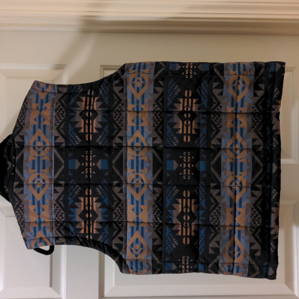 Pendleton Geometric Pattern Quilted Vest, Large - Picture 2 of 6